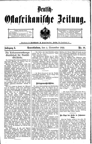 Deutsch-Ostafrikanische Zeitung vom 04.11.1899