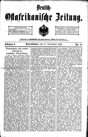 Deutsch-Ostafrikanische Zeitung vom 18.11.1899
