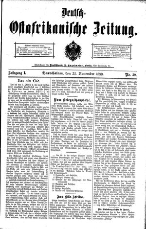 Deutsch-Ostafrikanische Zeitung vom 25.11.1899