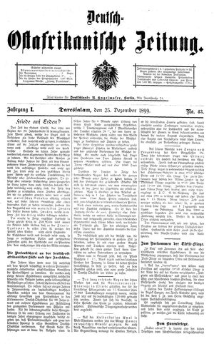 Deutsch-Ostafrikanische Zeitung vom 23.12.1899