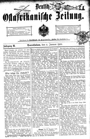 Deutsch-Ostafrikanische Zeitung vom 06.01.1900