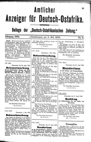 Deutsch-Ostafrikanische Zeitung vom 08.05.1900