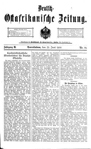 Deutsch-Ostafrikanische Zeitung vom 23.06.1900