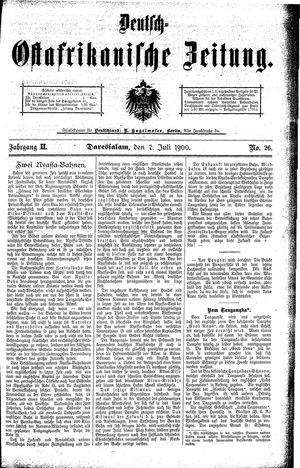 Deutsch-Ostafrikanische Zeitung on Jul 7, 1900