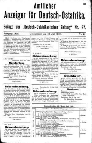 Deutsch-Ostafrikanische Zeitung vom 12.07.1900