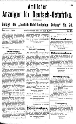 Deutsch-Ostafrikanische Zeitung vom 19.07.1900