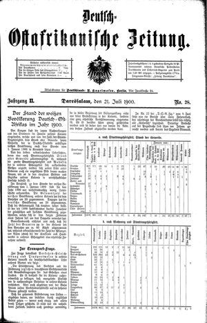 Deutsch-Ostafrikanische Zeitung vom 21.07.1900