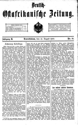 Deutsch-Ostafrikanische Zeitung on Aug 18, 1900