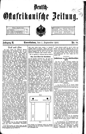 Deutsch-Ostafrikanische Zeitung vom 01.09.1900