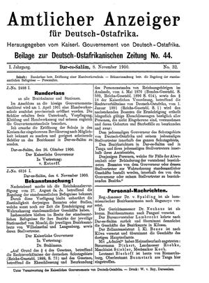 Deutsch-Ostafrikanische Zeitung vom 08.11.1900