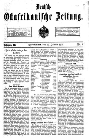 Deutsch-Ostafrikanische Zeitung vom 26.01.1901