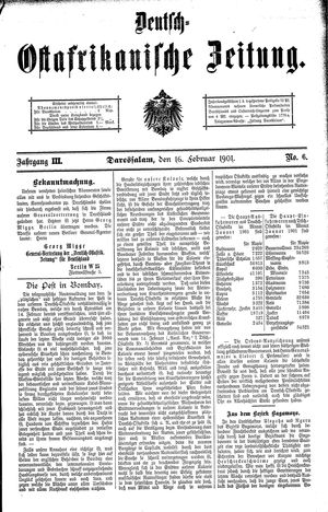 Deutsch-Ostafrikanische Zeitung vom 16.02.1901