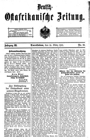 Deutsch-Ostafrikanische Zeitung vom 16.03.1901
