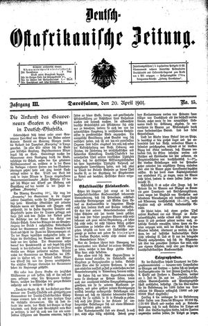 Deutsch-Ostafrikanische Zeitung vom 20.04.1901