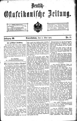 Deutsch-Ostafrikanische Zeitung vom 05.05.1901