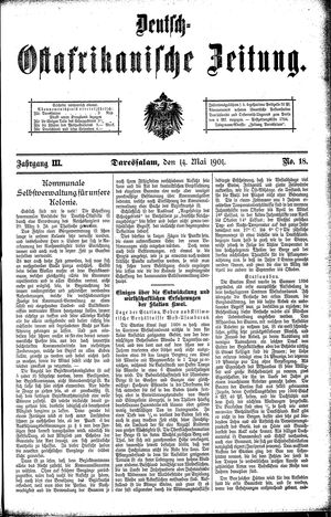 Deutsch-Ostafrikanische Zeitung on May 14, 1901