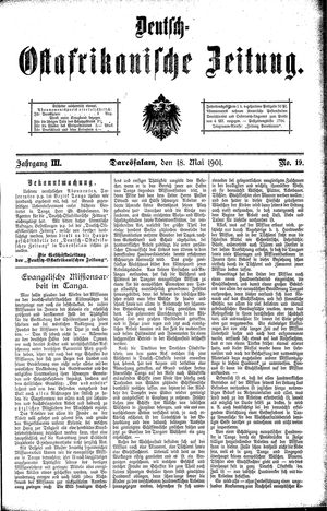 Deutsch-Ostafrikanische Zeitung vom 18.05.1901