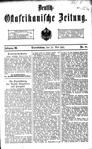 Deutsch-Ostafrikanische Zeitung vom 25.05.1901