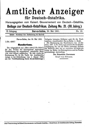 Deutsch-Ostafrikanische Zeitung vom 30.05.1901