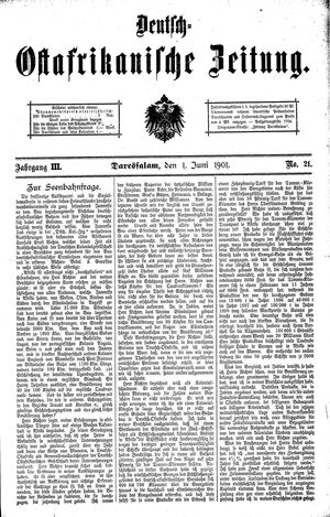 Deutsch-Ostafrikanische Zeitung vom 01.06.1901