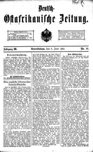 Deutsch-Ostafrikanische Zeitung vom 08.06.1901