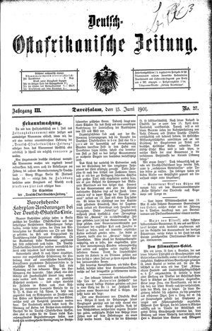 Deutsch-Ostafrikanische Zeitung vom 15.06.1901