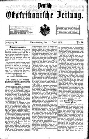Deutsch-Ostafrikanische Zeitung on Jun 22, 1901