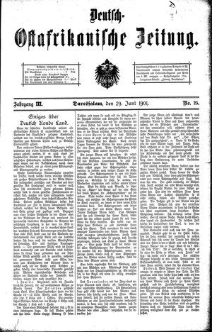 Deutsch-Ostafrikanische Zeitung vom 29.06.1901