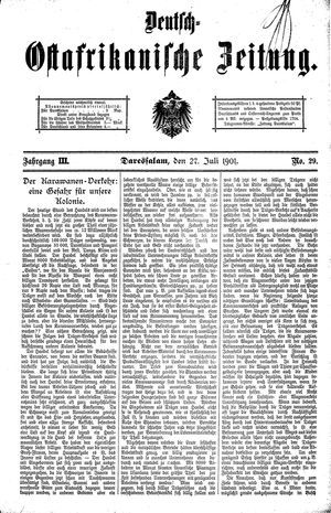 Deutsch-Ostafrikanische Zeitung vom 27.07.1901