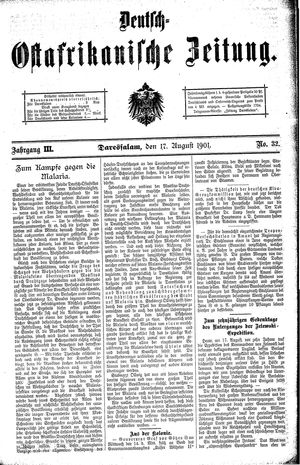 Deutsch-Ostafrikanische Zeitung vom 17.08.1901