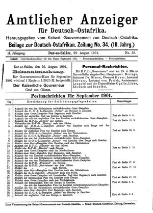 Deutsch-Ostafrikanische Zeitung vom 29.08.1901