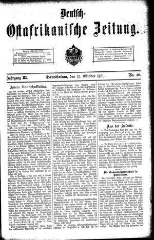 Deutsch-Ostafrikanische Zeitung vom 12.10.1901