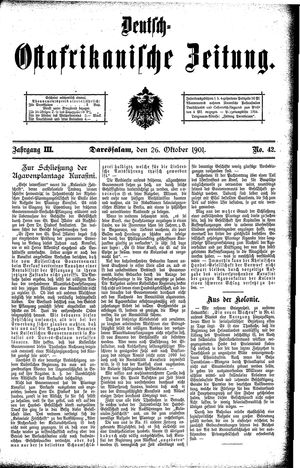 Deutsch-Ostafrikanische Zeitung vom 26.10.1901