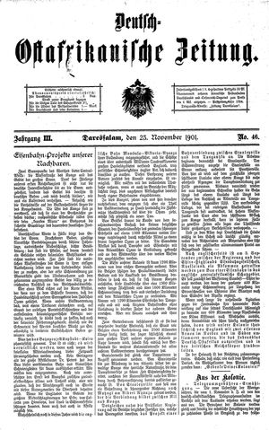Deutsch-Ostafrikanische Zeitung vom 23.11.1901