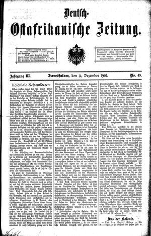 Deutsch-Ostafrikanische Zeitung vom 14.12.1901