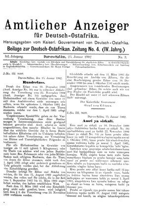 Deutsch-Ostafrikanische Zeitung vom 23.01.1902