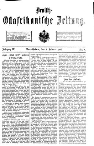 Deutsch-Ostafrikanische Zeitung vom 08.02.1902