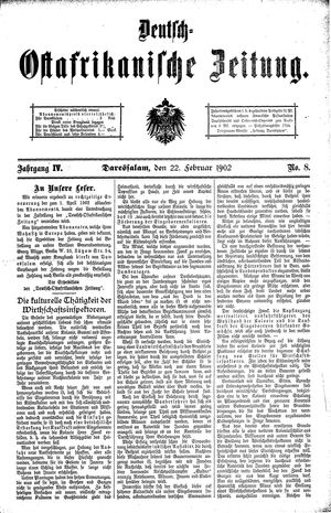 Deutsch-Ostafrikanische Zeitung vom 22.02.1902