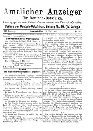 Deutsch-Ostafrikanische Zeitung on May 15, 1902