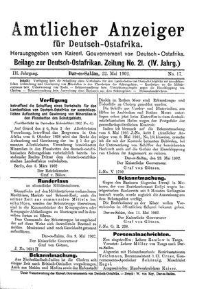Deutsch-Ostafrikanische Zeitung vom 22.05.1902
