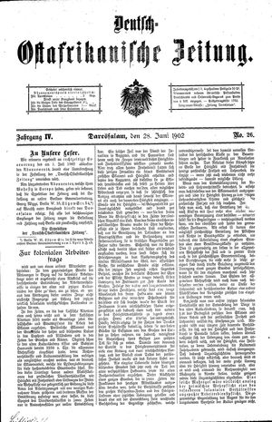 Deutsch-Ostafrikanische Zeitung on Jun 28, 1902