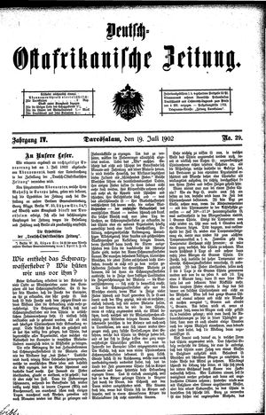 Deutsch-Ostafrikanische Zeitung vom 19.07.1902