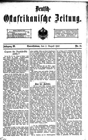 Deutsch-Ostafrikanische Zeitung vom 02.08.1902