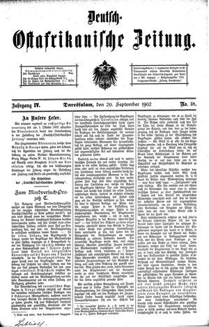 Deutsch-Ostafrikanische Zeitung vom 20.09.1902