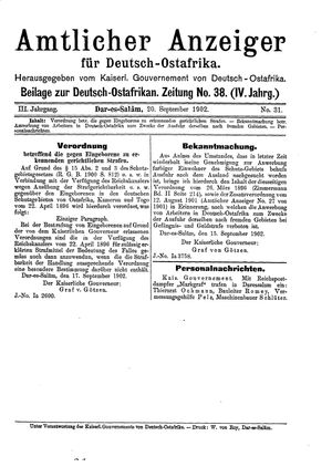 Deutsch-Ostafrikanische Zeitung vom 20.09.1902