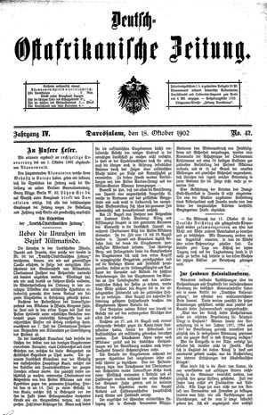 Deutsch-Ostafrikanische Zeitung vom 18.10.1902