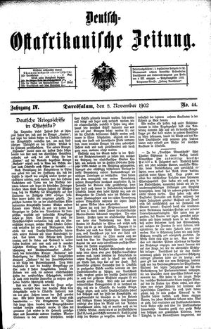 Deutsch-Ostafrikanische Zeitung vom 08.11.1902