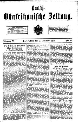 Deutsch-Ostafrikanische Zeitung vom 15.11.1902