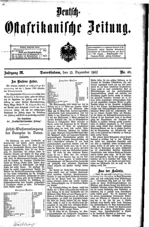 Deutsch-Ostafrikanische Zeitung vom 13.12.1902