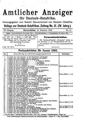 Deutsch-Ostafrikanische Zeitung vom 24.12.1902